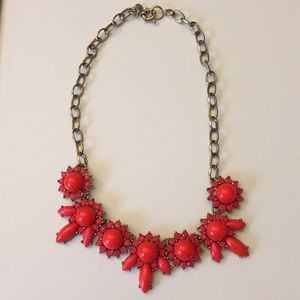 J Crew Coral Statement Necklace